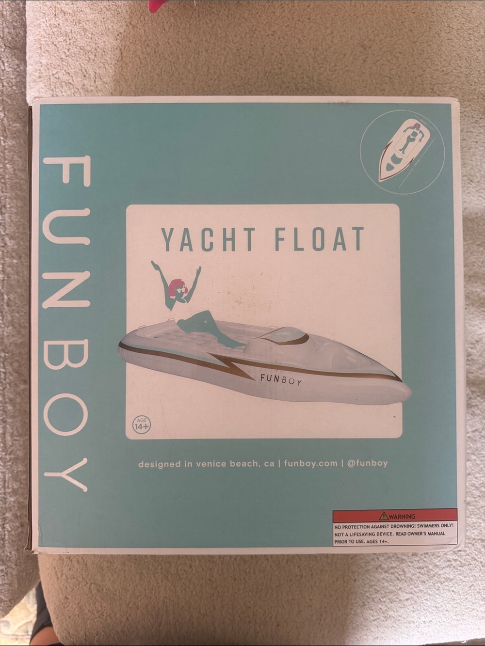 Funboy Yacht Float Water Lounger - White/Gray